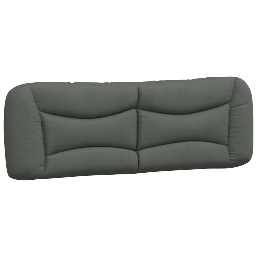 Bed Frame with LED without Mattress "Hvar" Dark Grey 152x203 cm Queen Fabric
