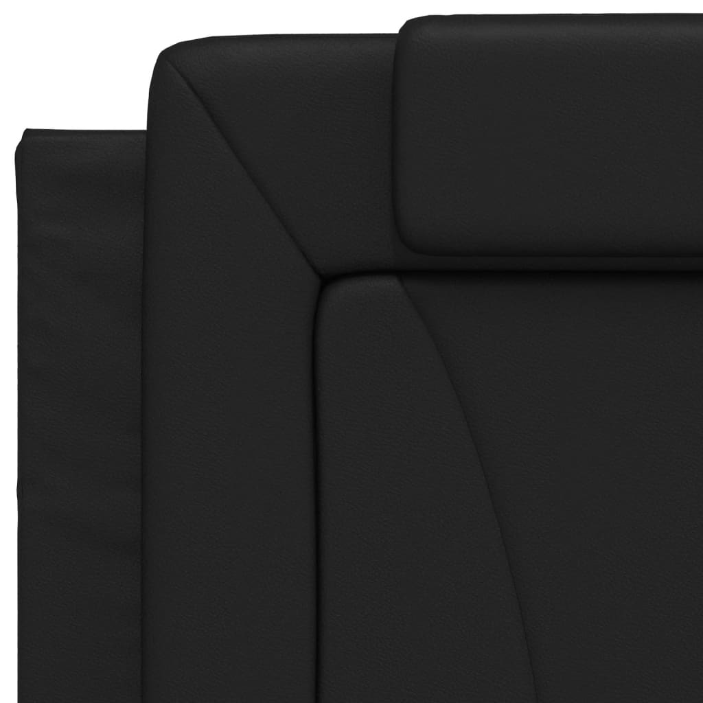 Bed Frame "Viana" with LED without Mattress Black 90x190 cm