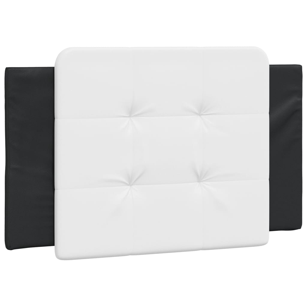 Bed Frame with LED without Mattress "Zadar" Black and White 90x190 cm