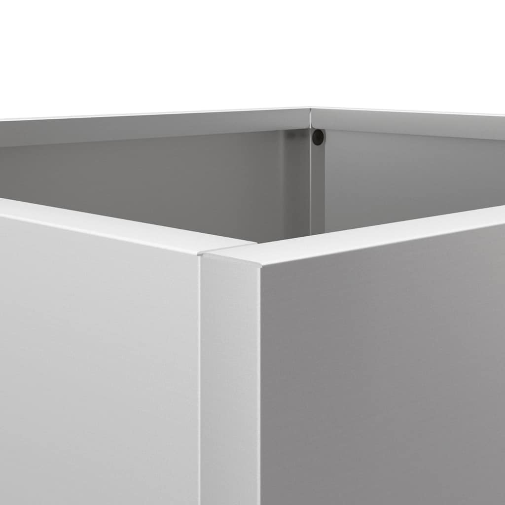 Planters 2 pcs Silver 49x47x46 cm Galvanised Steel