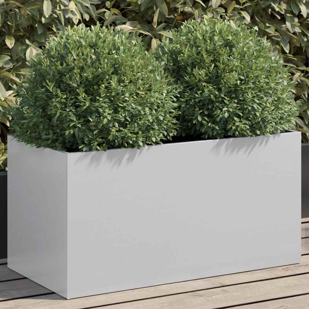 Planter Silver 62x30x29 cm Galvanised Steel