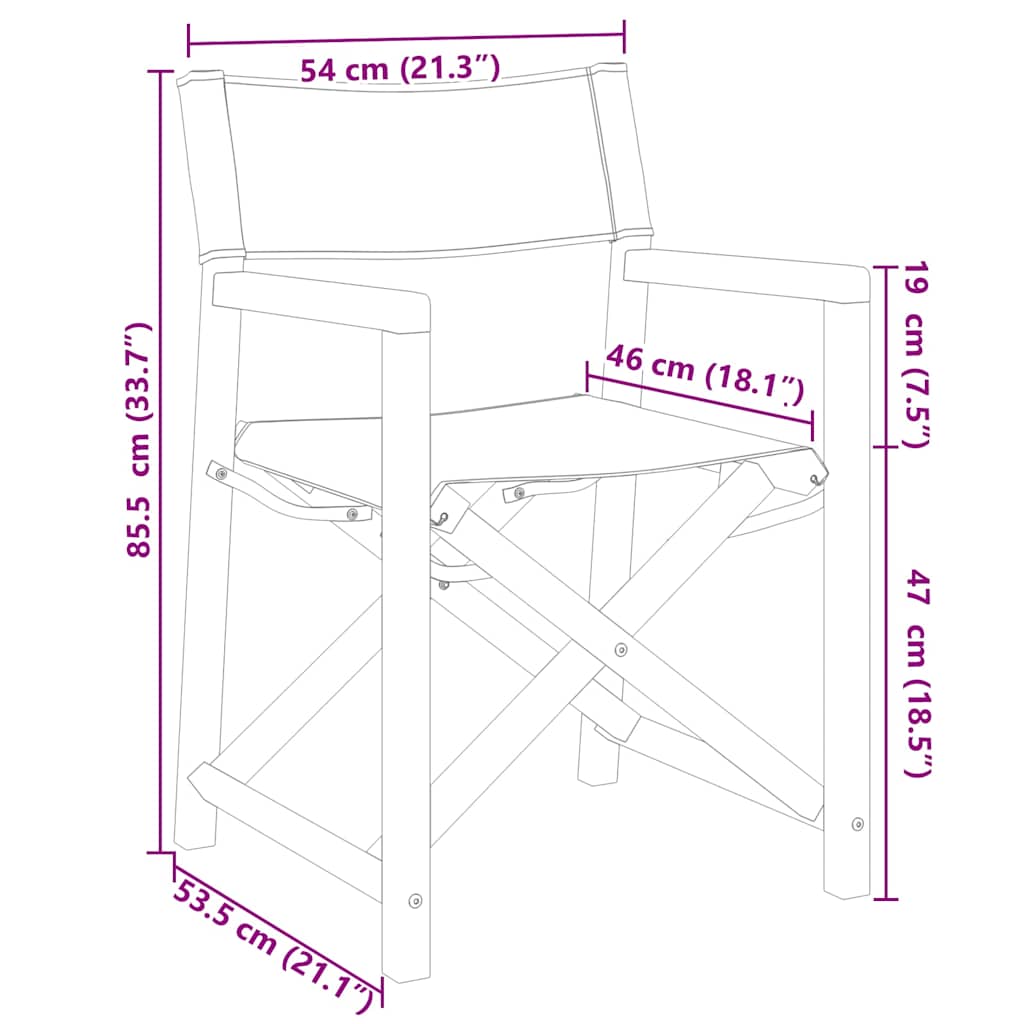 8 pcs Folding Garden Chairs Cream White Fabric
