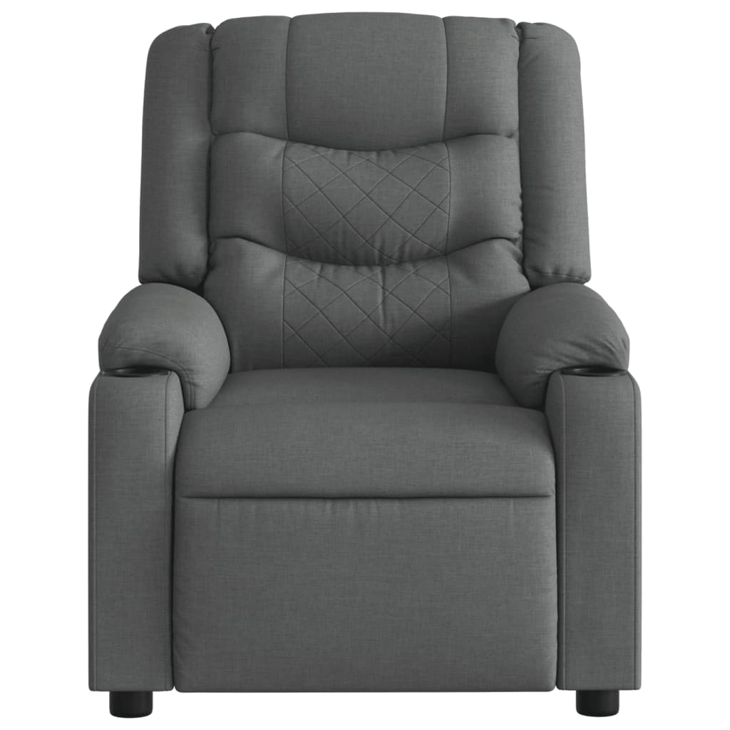 Recliner Chair Dark Grey Fabric