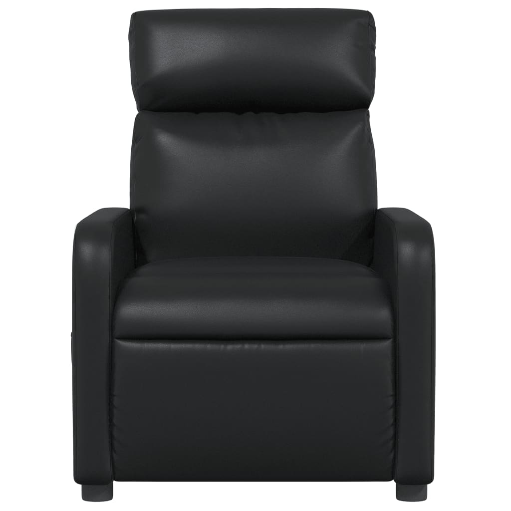 Massage Recliner Chair Black Faux Leather