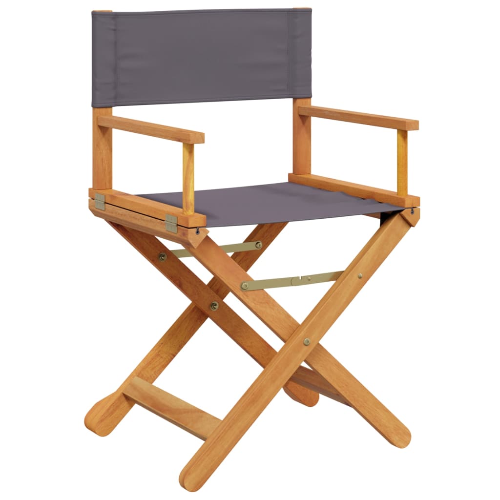 Folding Director Chairs 2 pcs Dark Grey Fabric