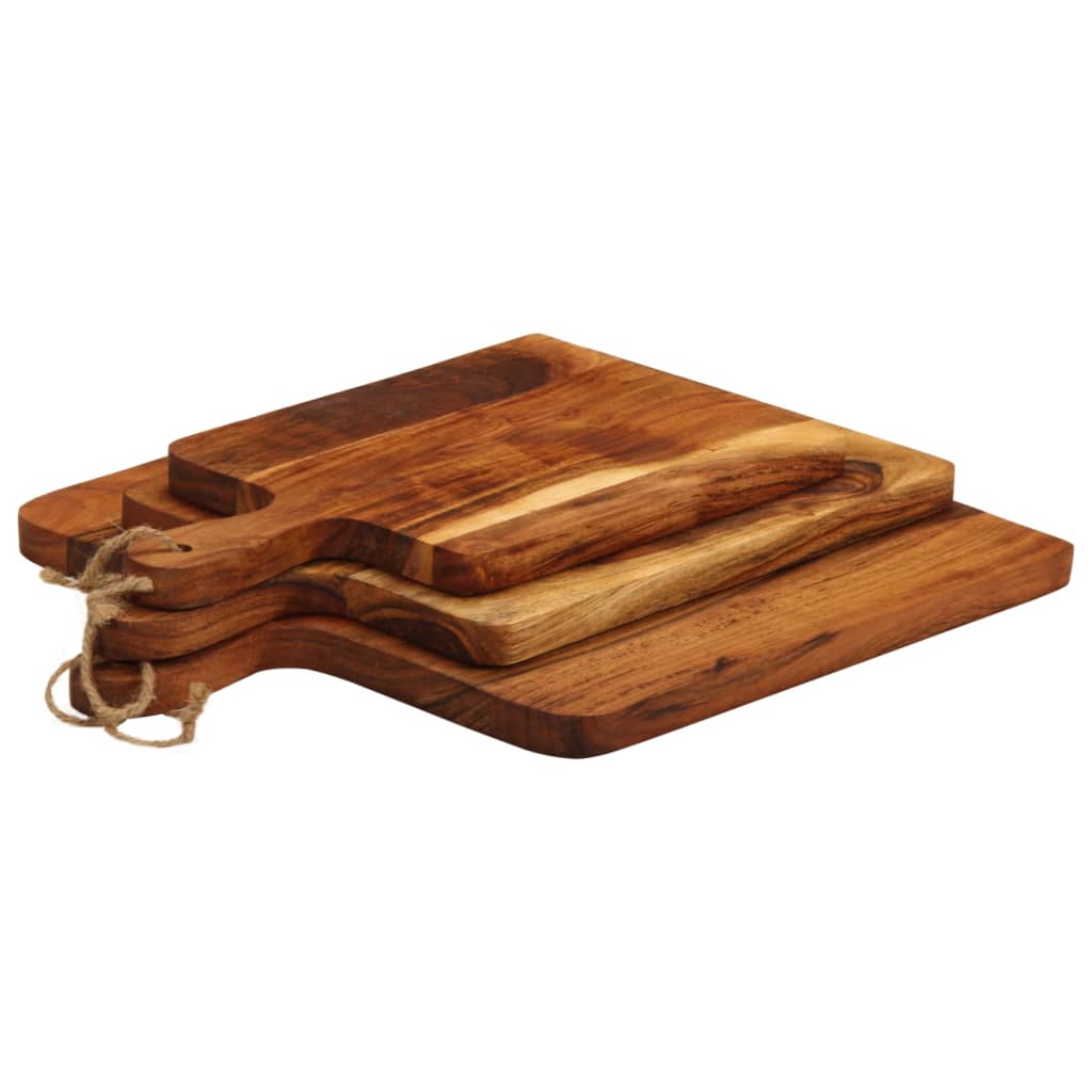 Chopping Boards 3 pcs Solid Wood Acacia