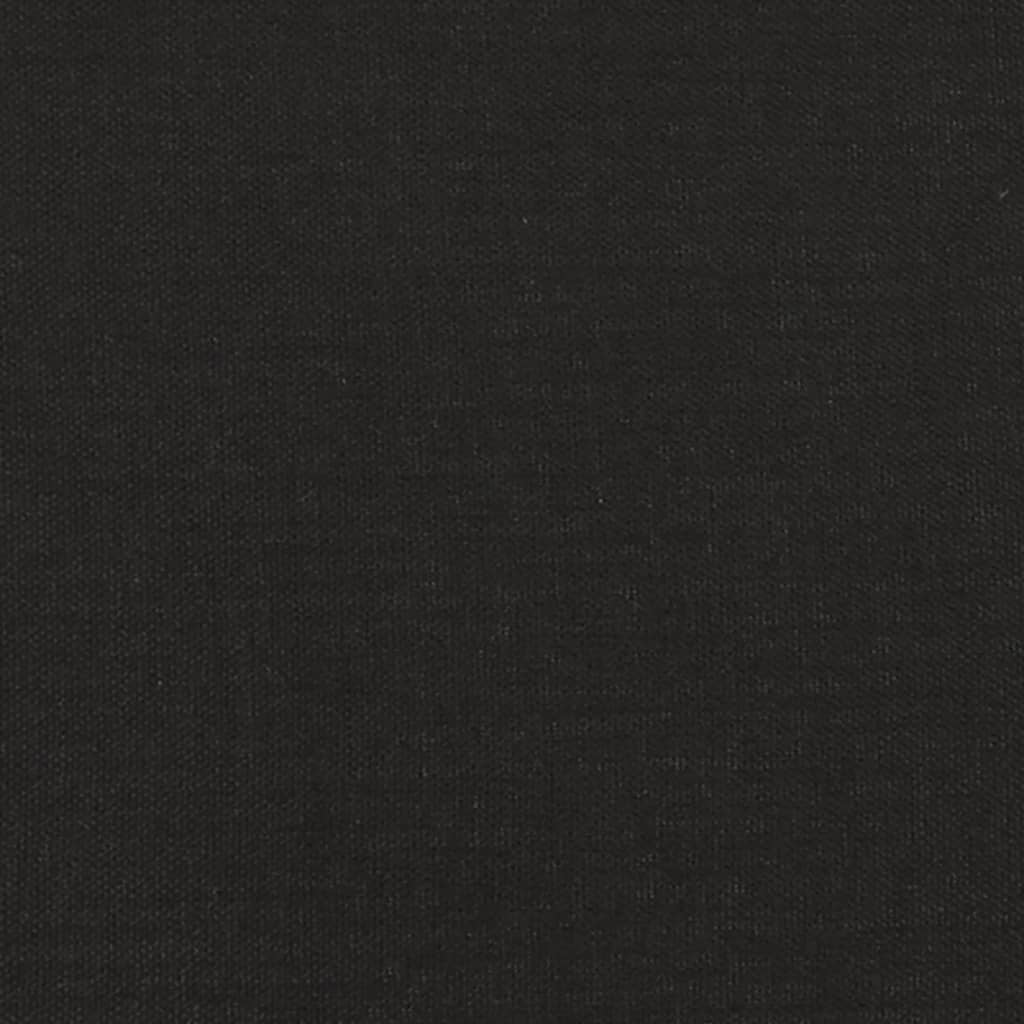 2-Seater Sofa Bed with Two Pillows Black Fabric