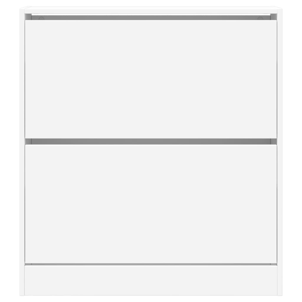 Shoe Cabinet White 80x21x87.5 cm Engineered Wood