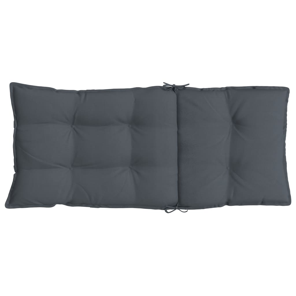 Highback Chair Cushions 2 pcs Anthracite Oxford Fabric