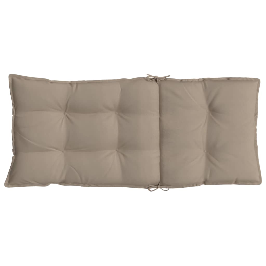 Highback Chair Cushions 4 pcs Taupe Oxford Fabric
