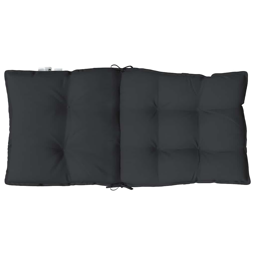 Lowback Chair Cushions 2 pcs Black Oxford Fabric