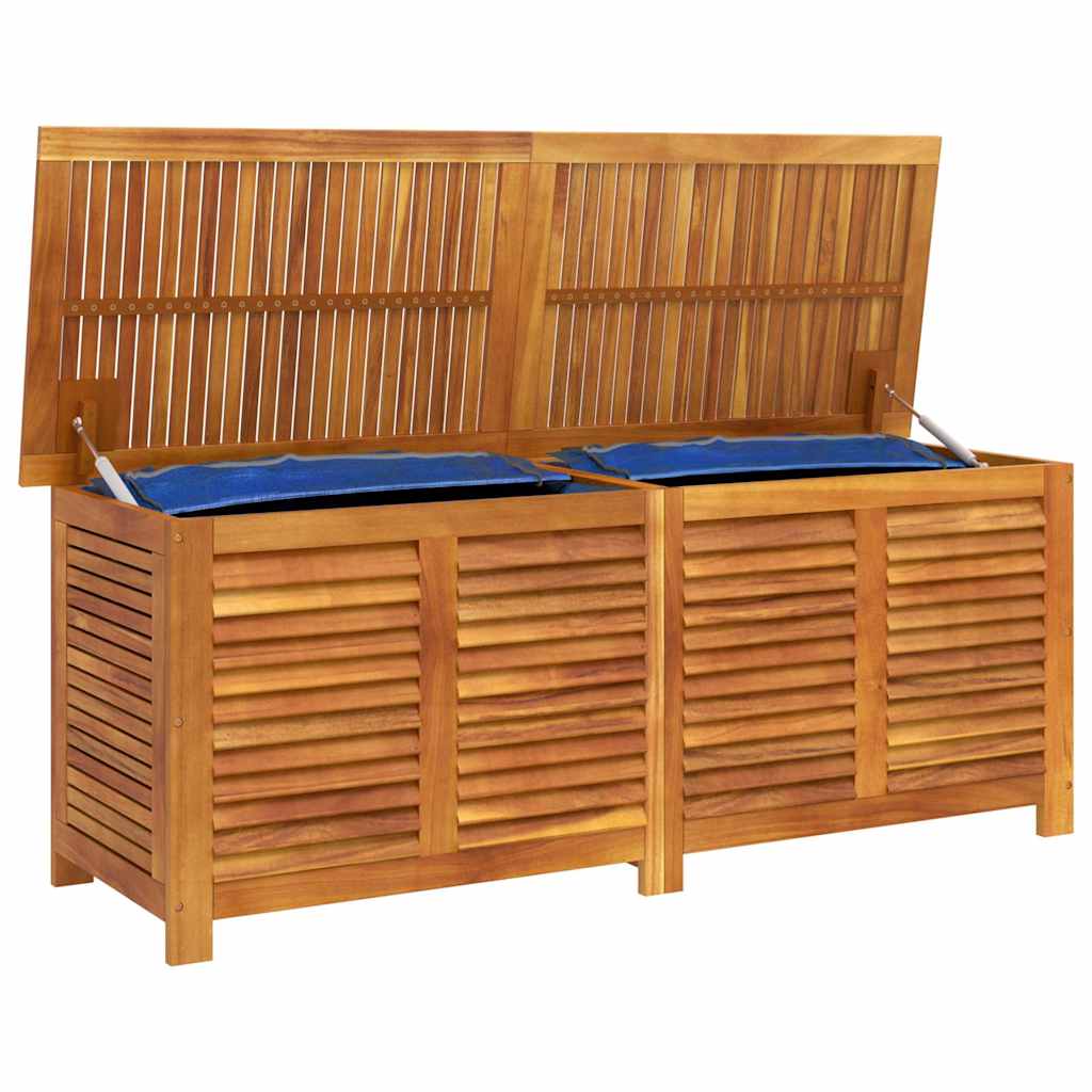 Garden Storage Box with Louver 150x50x56 cm Solid Wood Acacia