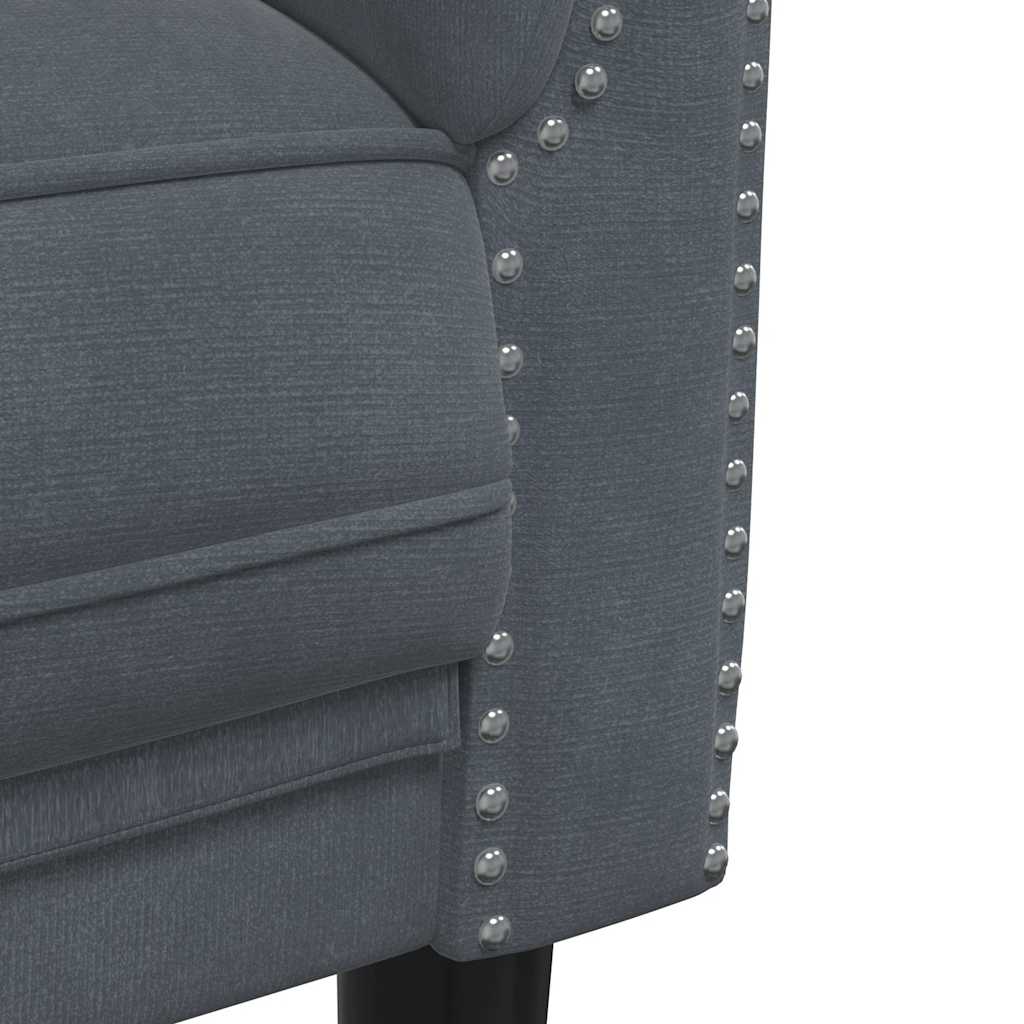 Sofa 2-Seater Dark Grey Velvet