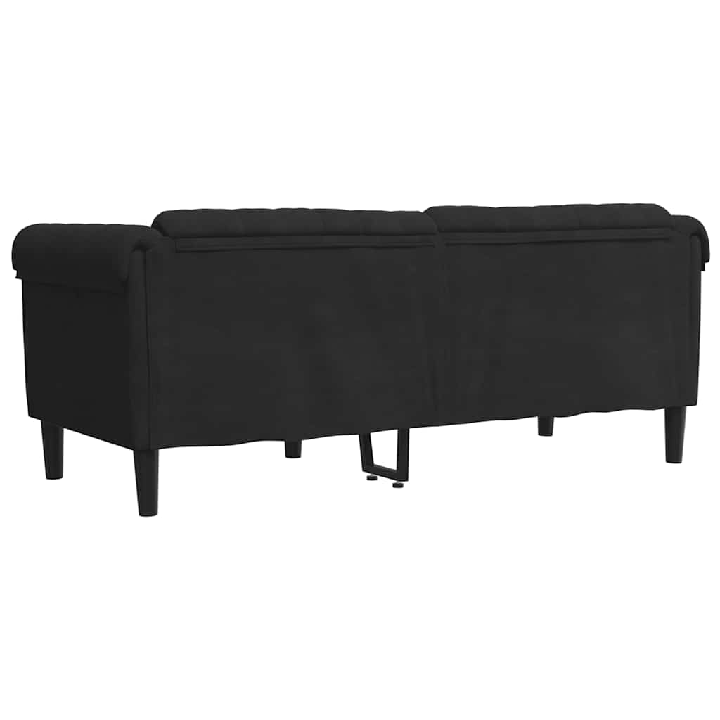 Sofa 2-Seater Black Velvet
