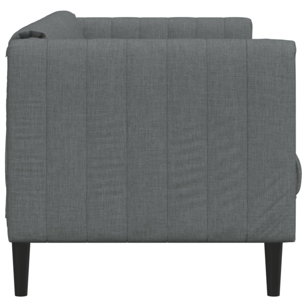 Sofa 2-Seater Dark Grey Fabric