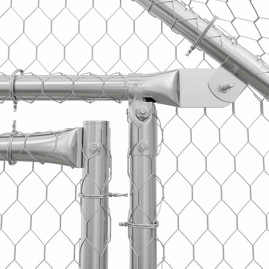 Chicken Cage Silver 100x100x190 cm Galvanised Steel