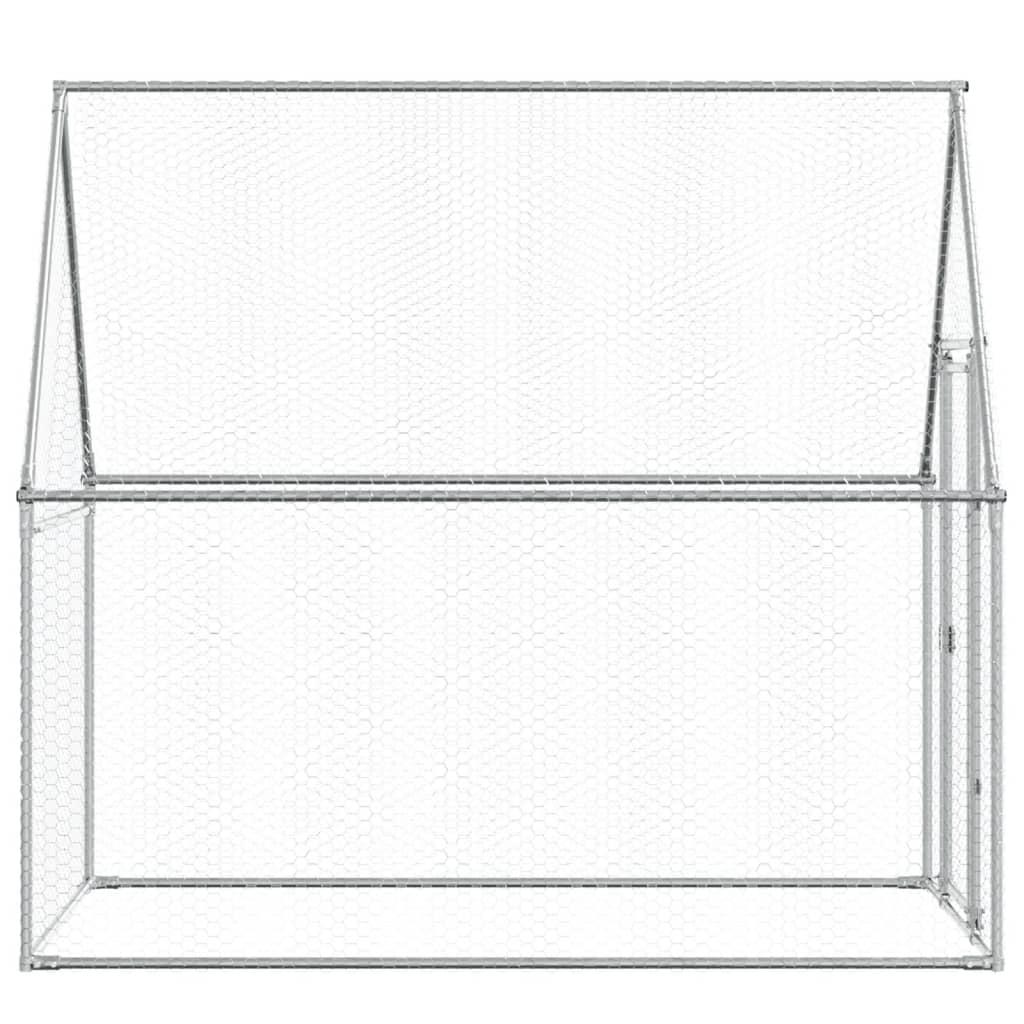 Chicken Cage Silver 200x100x190 cm Galvanised Steel