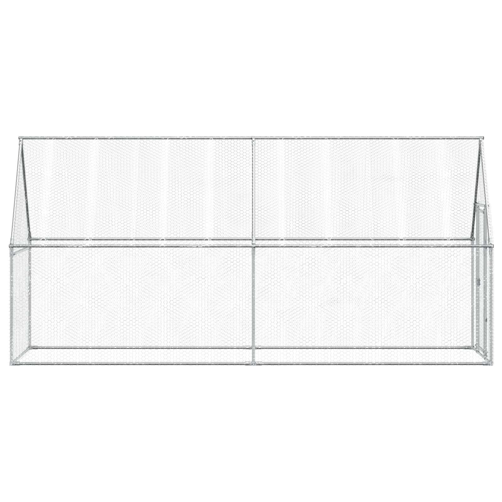 Chicken Cage Silver 400x100x190 cm Galvanised Steel