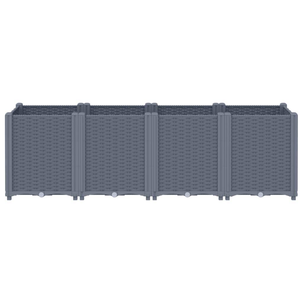 Garden Planter Blue Grey 160x40x53 cm PP