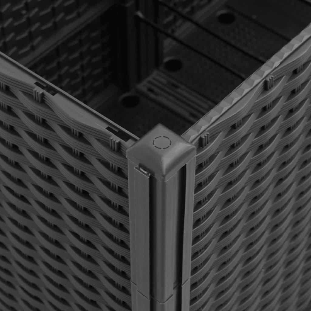 Garden Planter Black 160x40x53 cm PP