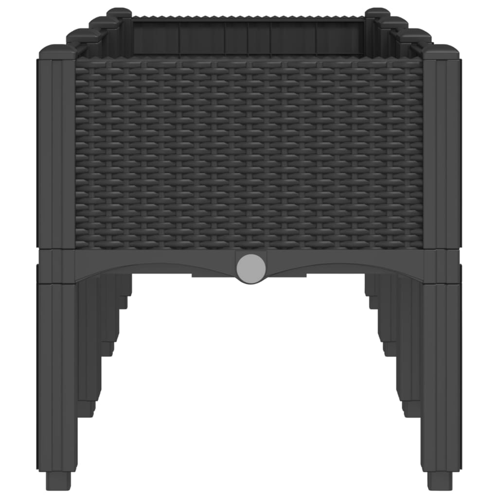 Garden Planter with Legs Black 120x40x42 cm PP