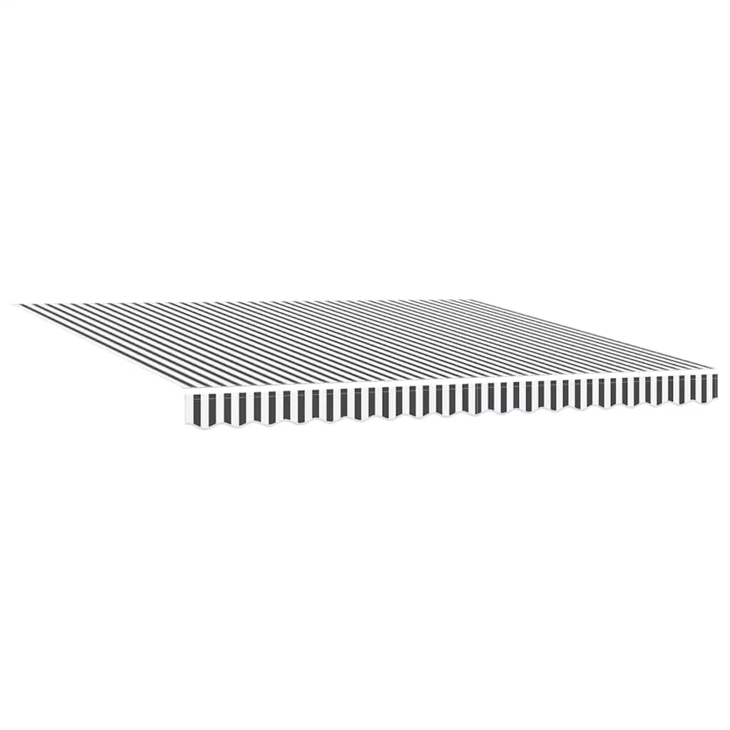 Manual Retractable Awning Anthracite&White 400x300 cm