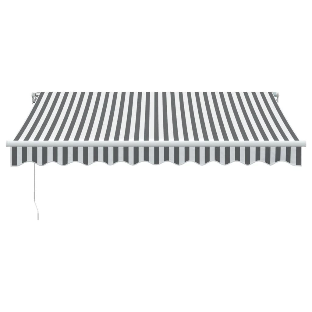 Manual Retractable Awning Anthracite&White 300x250 cm