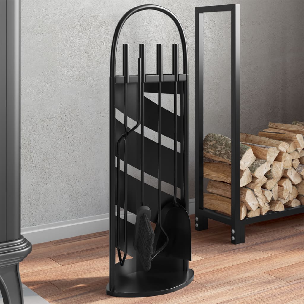 5 Piece Fireplace Tool Set 23x15x66 cm Steel