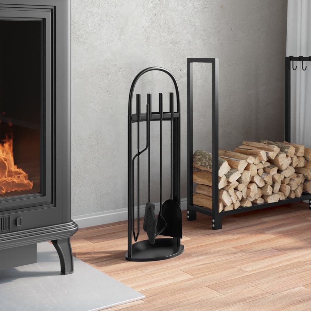5 Piece Fireplace Tool Set 23x15x66 cm Steel