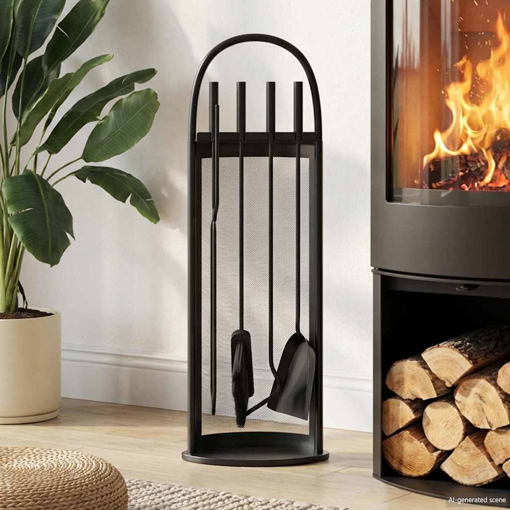 5 Piece Fireplace Tool Set 23x15x66 cm Steel