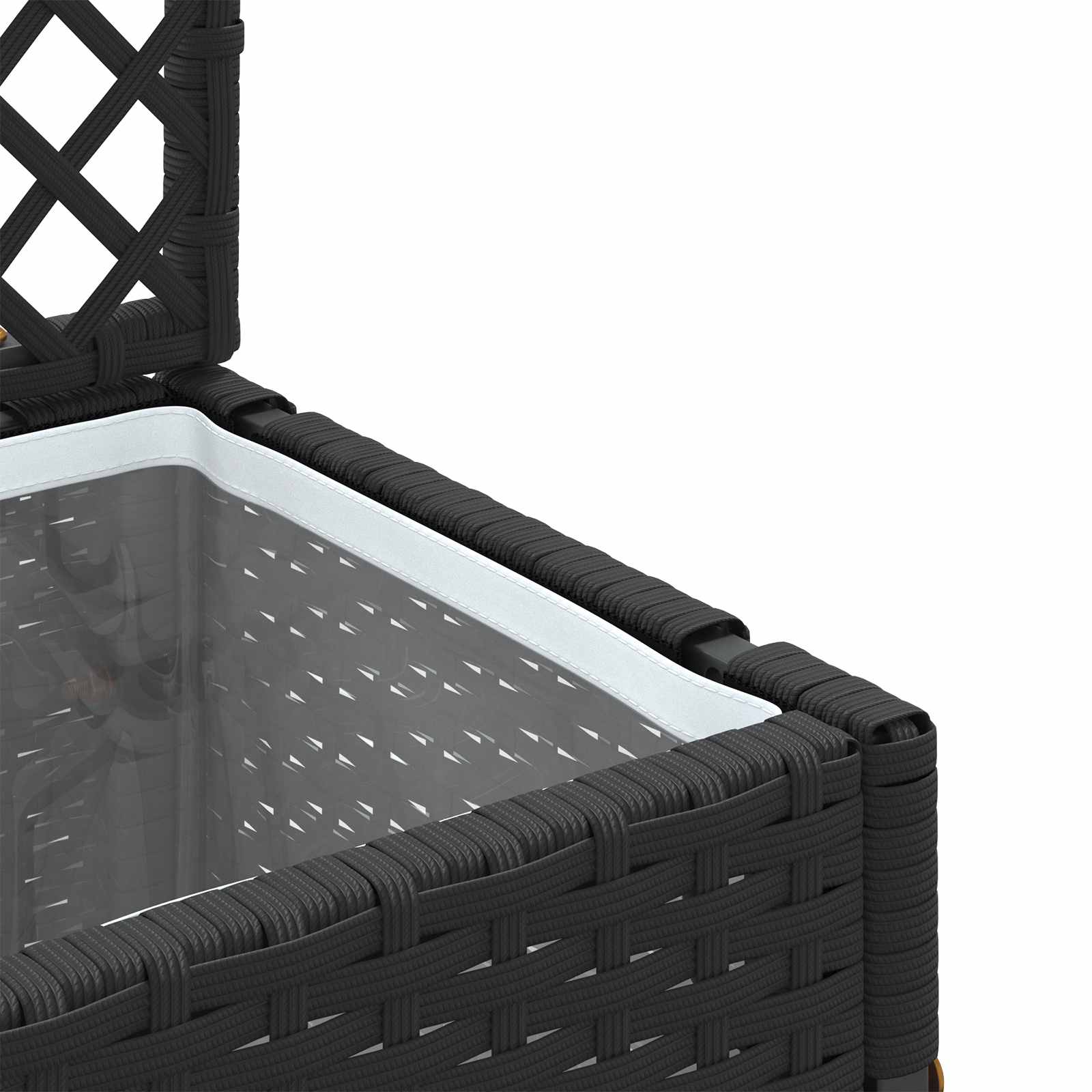 Garden Trellis Planter Black 35 x 30 x 135 cm Metal