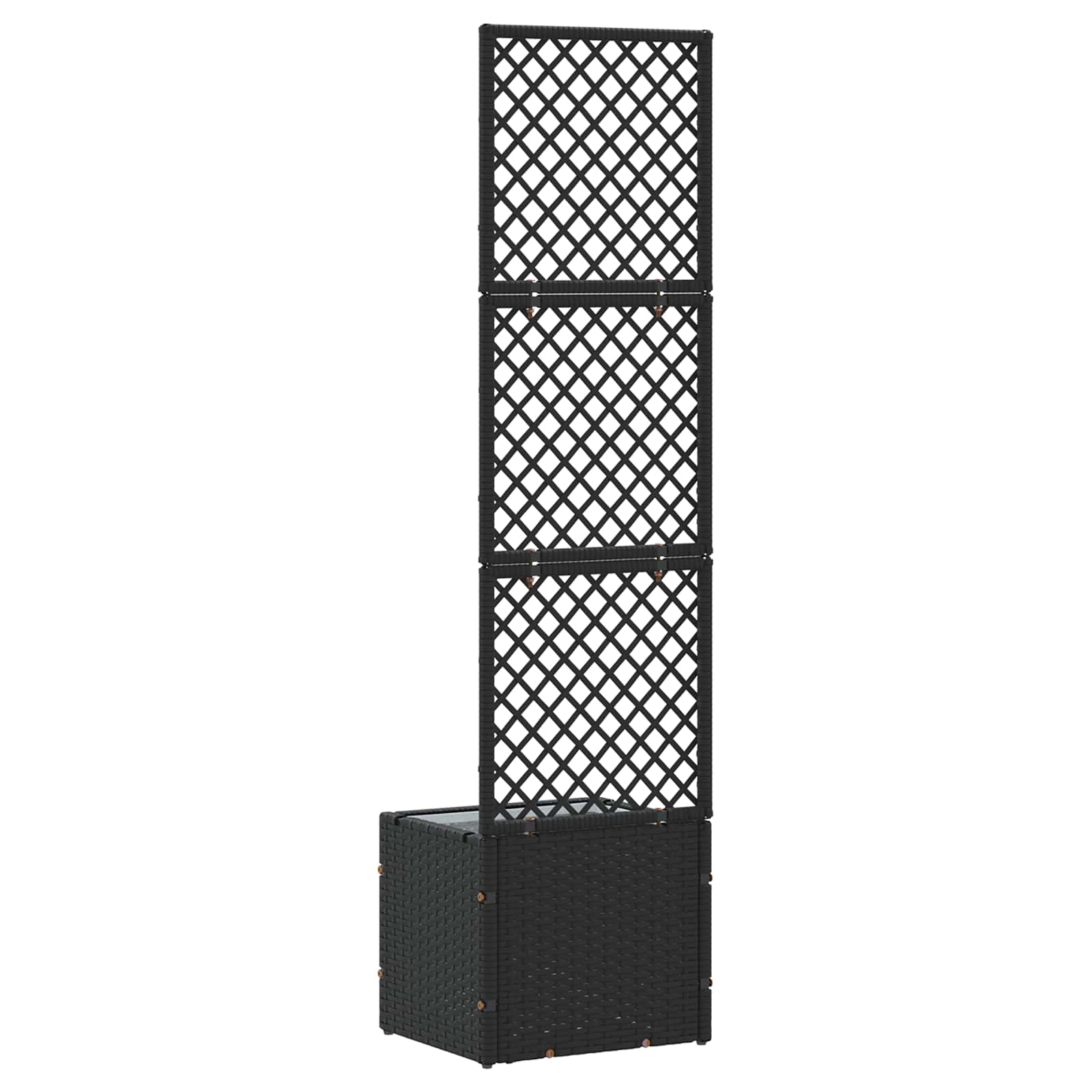 Garden Trellis Planter Black 35 x 30 x 135 cm Metal