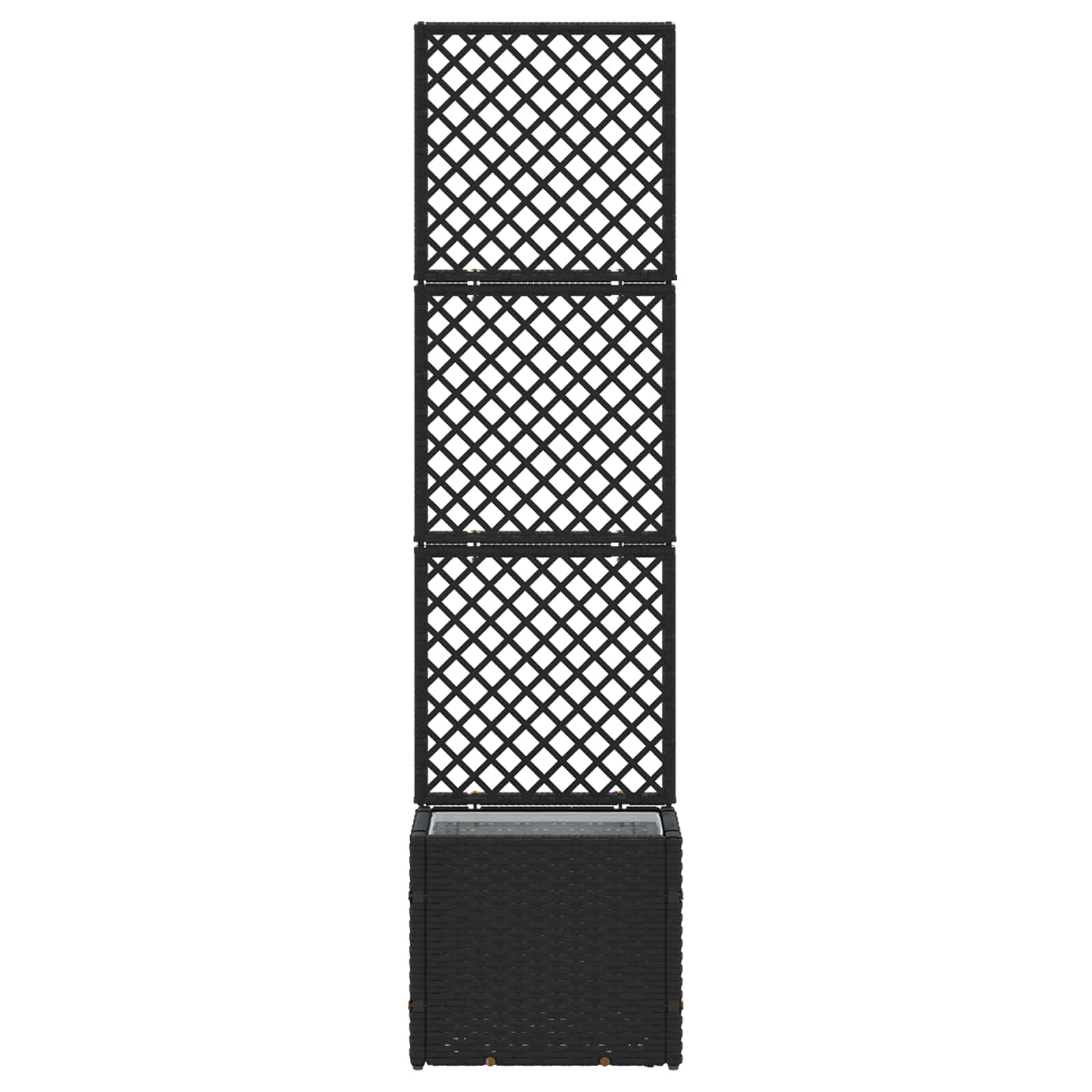 Garden Trellis Planter Black 35 x 30 x 135 cm Metal