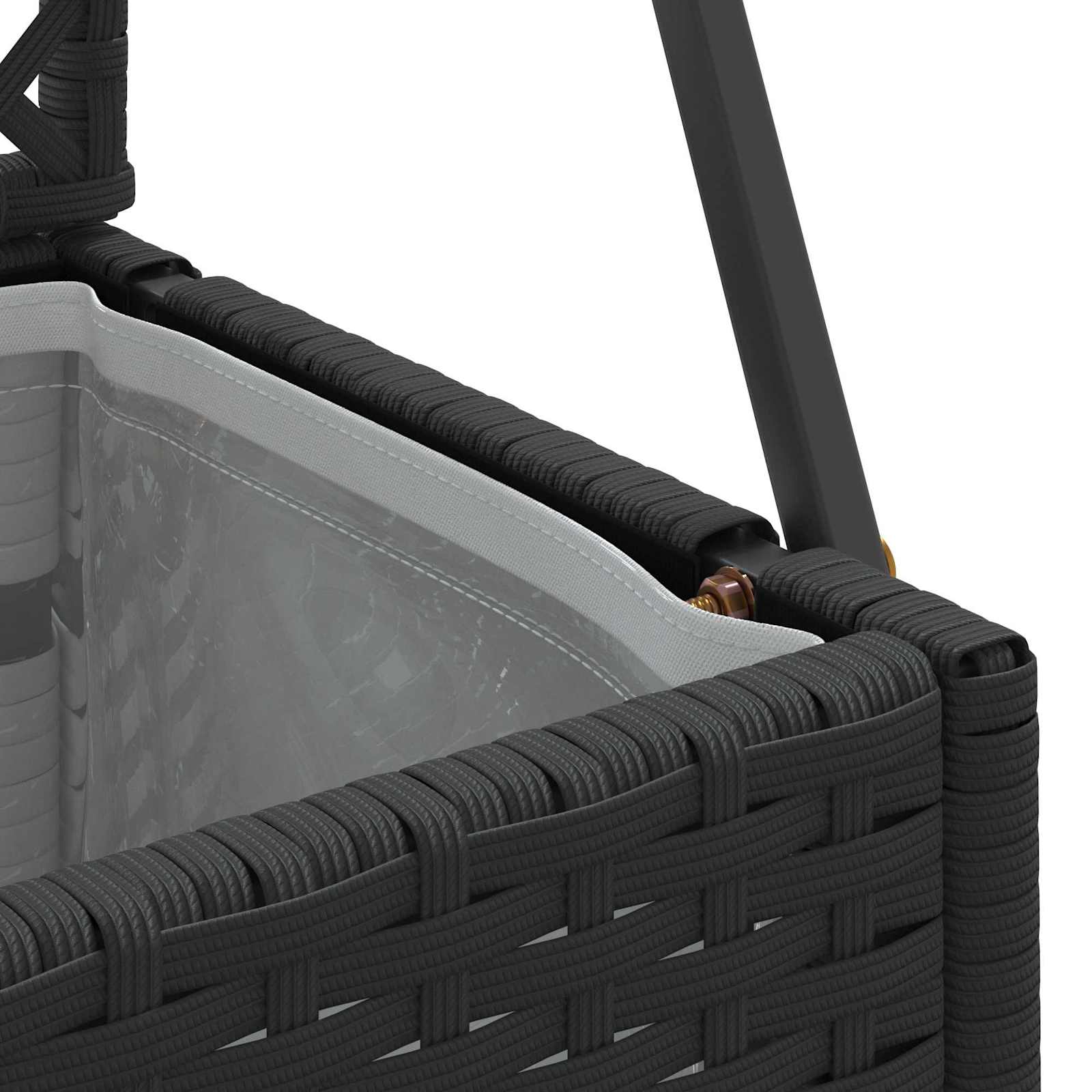 Garden Trellis Planter Black 105 x 30 x 170 cm Metal