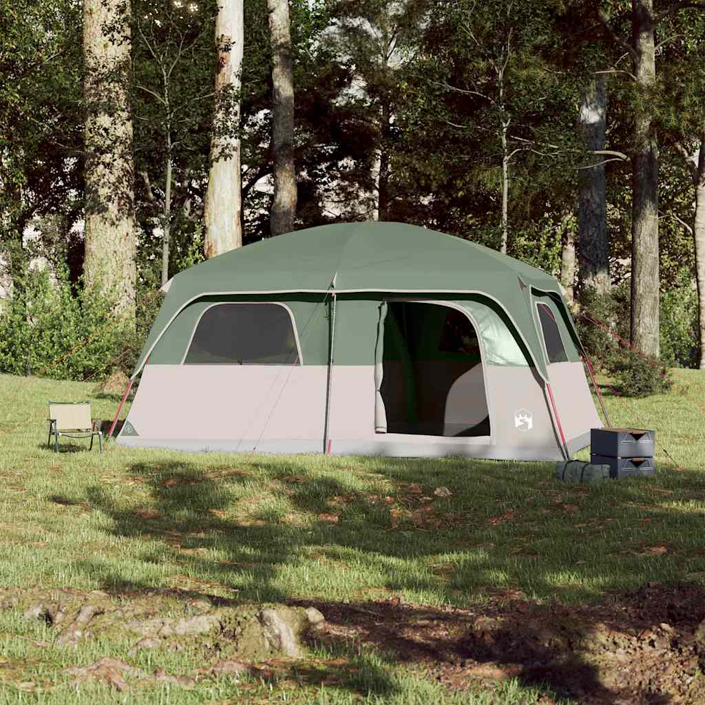 Family Tent Cabin 8-Person Green Waterproof