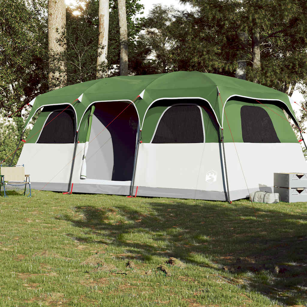 Family Tent Cabin 10-Person Green Waterproof