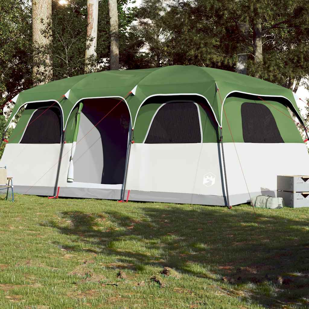 Family Tent Cabin 10-Person Green Waterproof