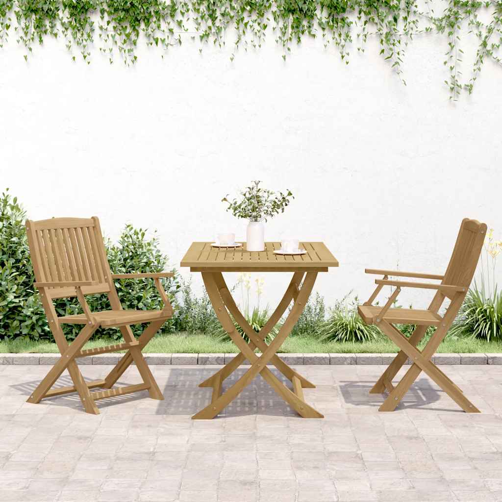 Folding Chairs 2 pcs 54x61x88 cm Solid Wood Acacia