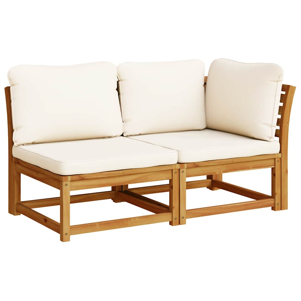 3 Piece Garden Lounge Set with Cushions Solid Wood Acacia