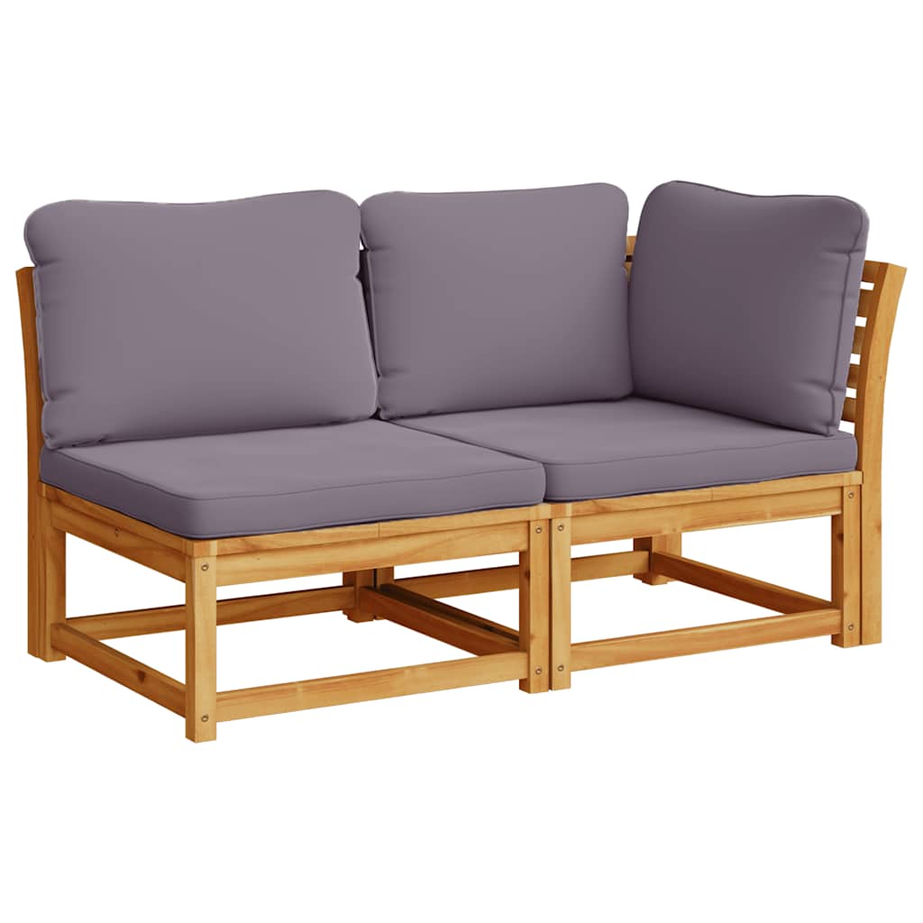 4 Piece Garden Lounge Set with Cushions Solid Wood Acacia