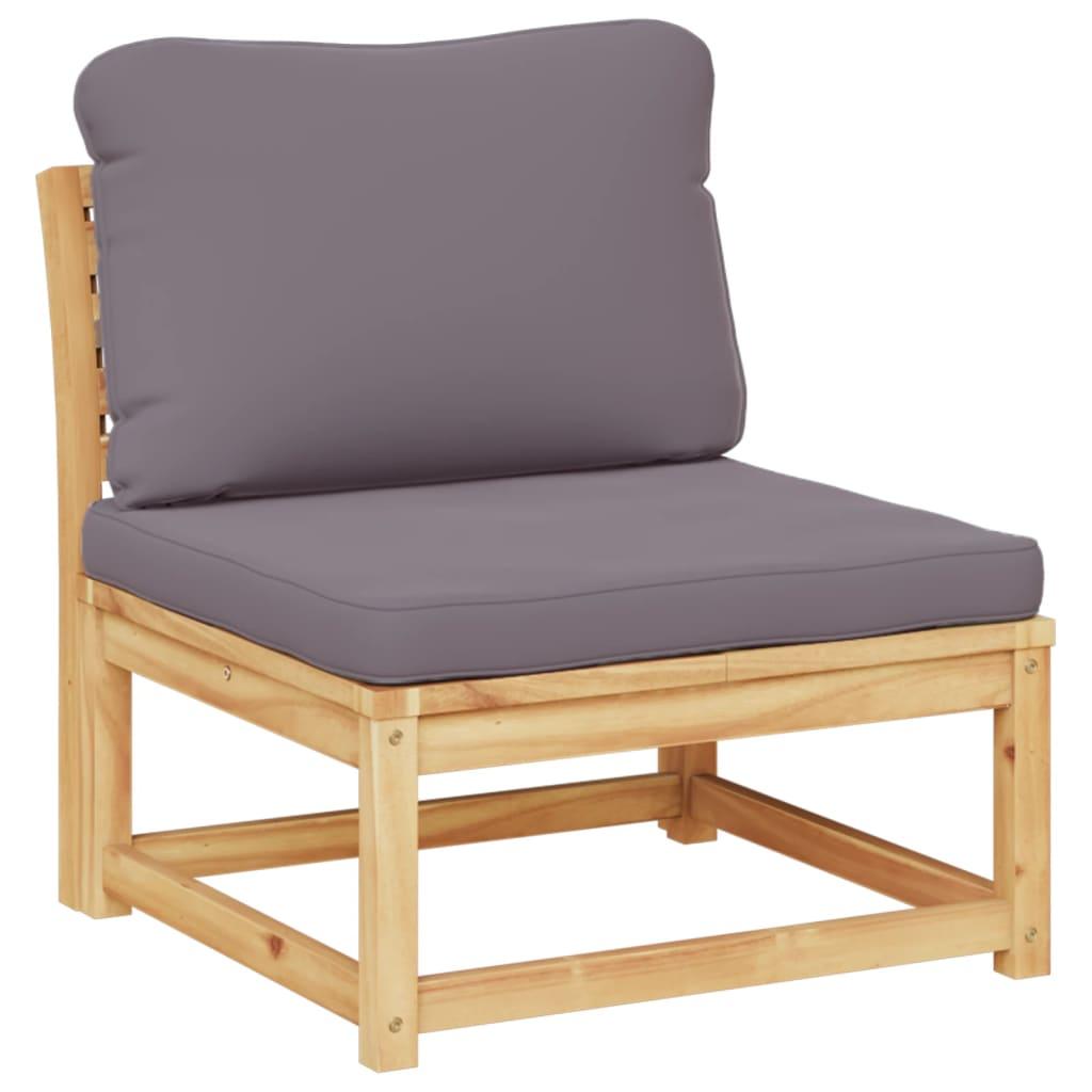 6 Piece Garden Lounge Set with Cushions Solid Wood Acacia