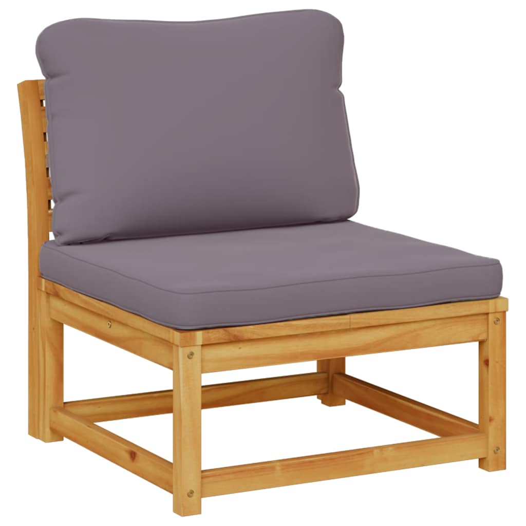 4 Piece Garden Lounge Set with Cushions Solid Wood Acacia