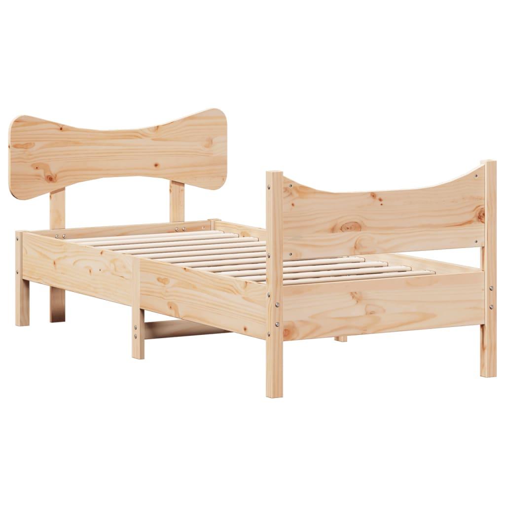 Bed Frame without Mattress 92x187 cm Single Solid Wood Pine