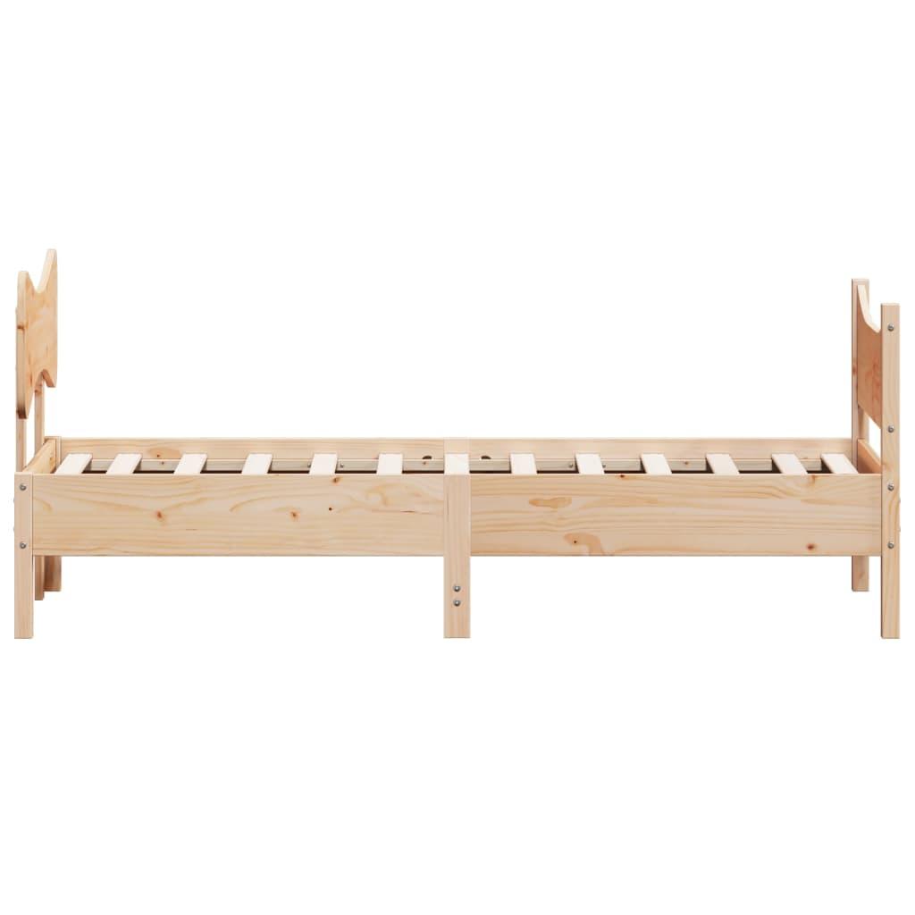 Bed Frame without Mattress 92x187 cm Single Solid Wood Pine