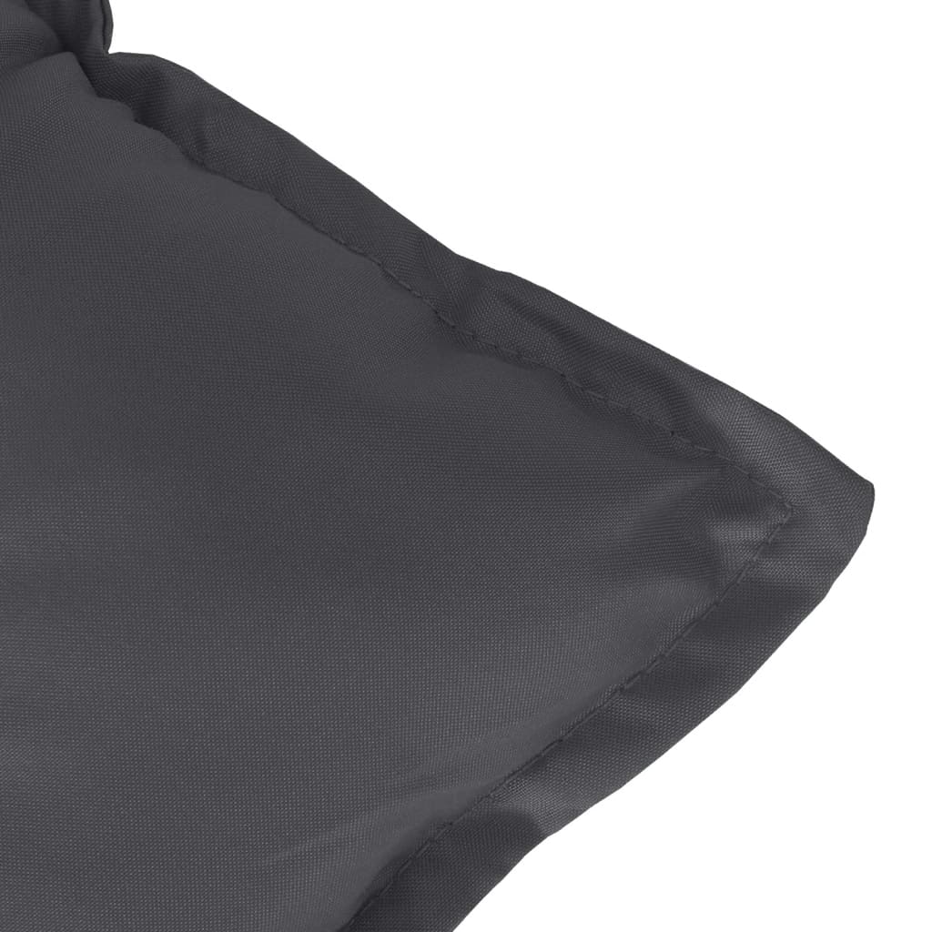 Highback Chair Cushions 4 pcs Melange Anthracite 120x50x7 cm