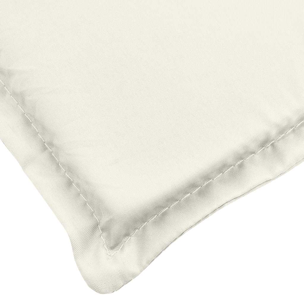 Sun Lounger Cushion Melange Cream 186x58x4 cm Fabric
