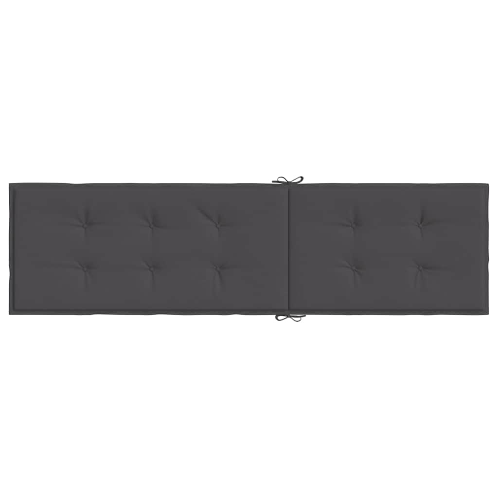 Deck Chair Cushion Melange Anthracite (75+105)x50x4 cm Fabric