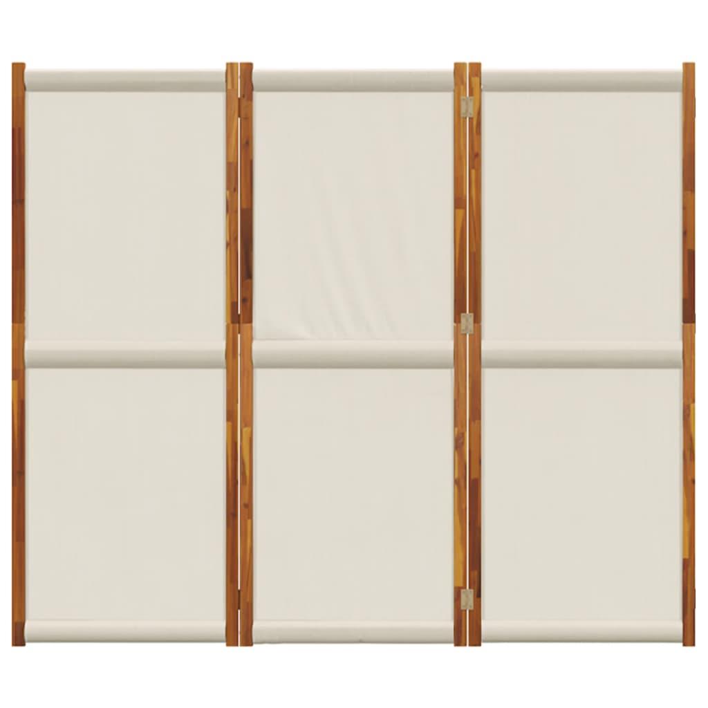 3-Panel Room Divider Light Grey 210x180 cm