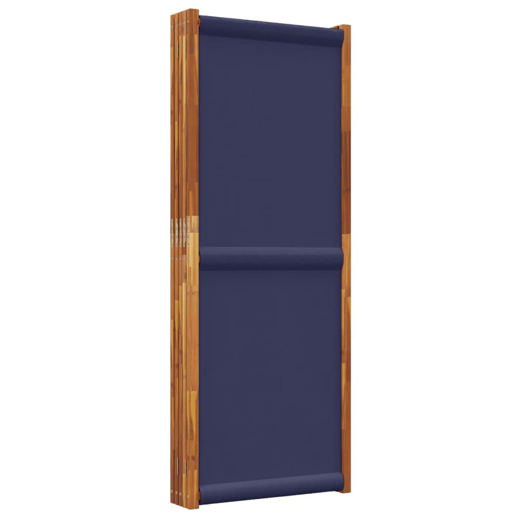 5-Panel Room Divider Dark Blue 350x180 cm