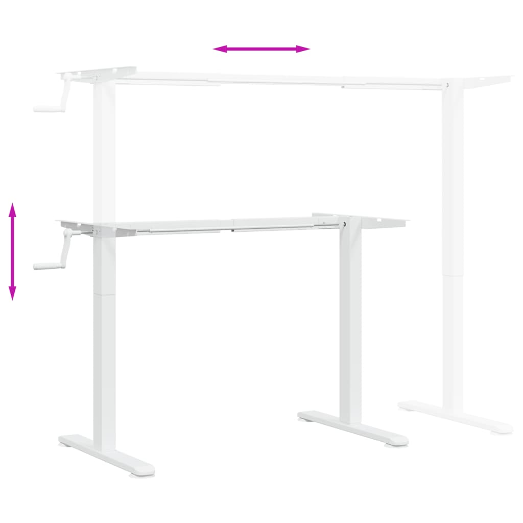 Standing Desk Frame White (94-135)x60x(70-114) cm Steel